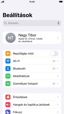 Válaszd a Mobihálózat lehetőséget.
