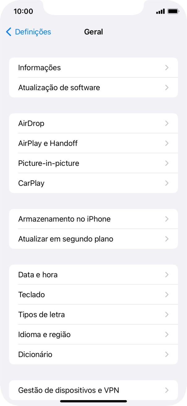 Prima Atualizar em segundo plano.