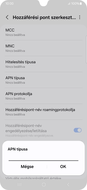 Írd be azt, hogy default, és válaszd az OK lehetőséget.