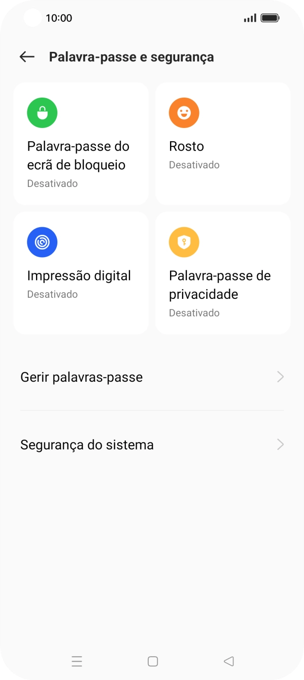 Prima Segurança do sistema.
