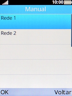 Escolha a rede pretendida.