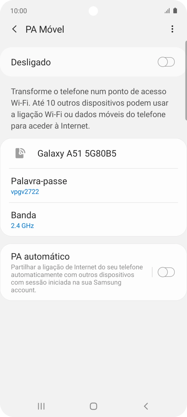 Prima o ícone de menu.