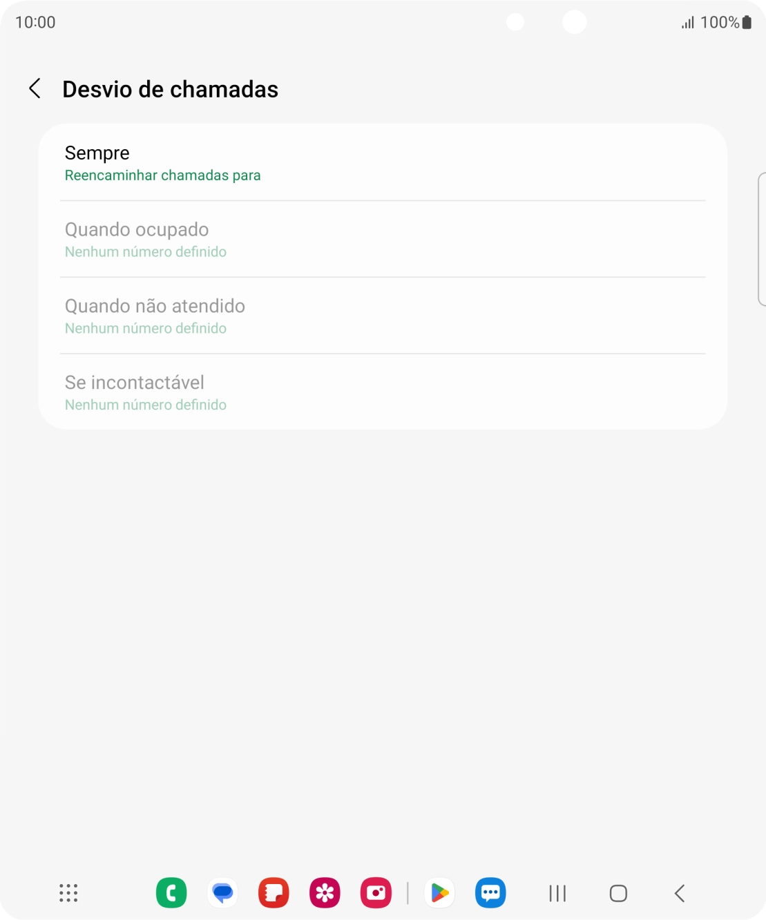 Prima o tipo de desvio pretendido.