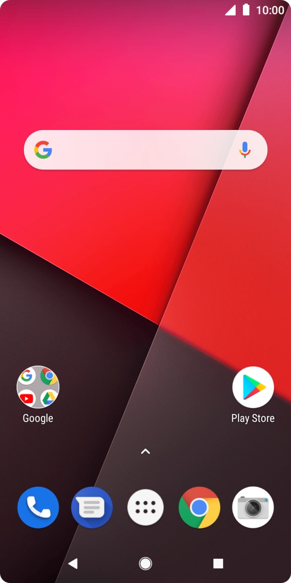 Deslize o dedo para cima a partir da base do ecrã.