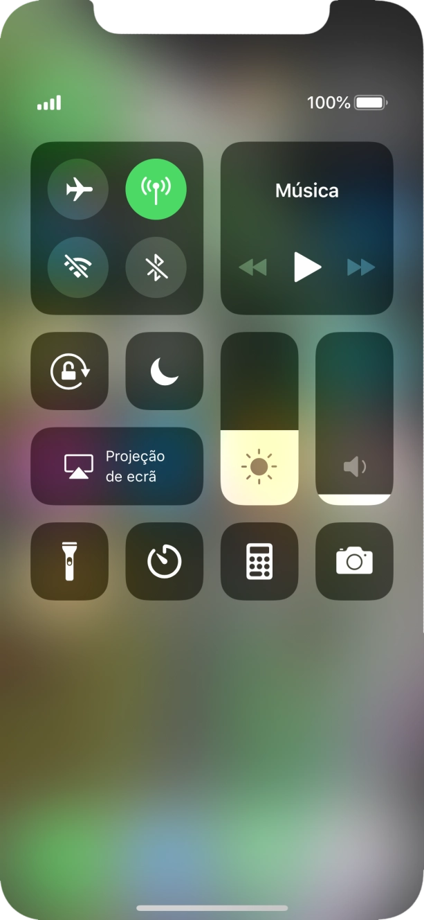 Prima o ícone de modo de voo para ativar ou desativar a função.