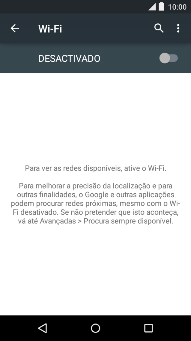 Prima o indicador para ativar a função.