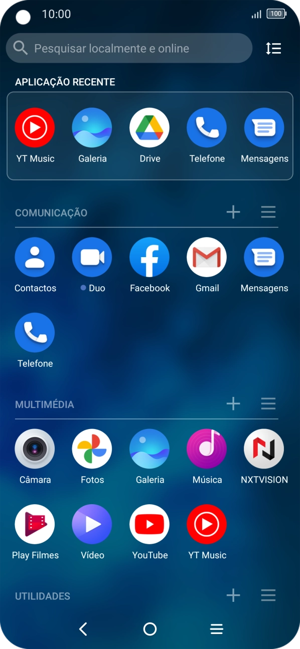 Prima Galeria e vá até à pasta pretendida.