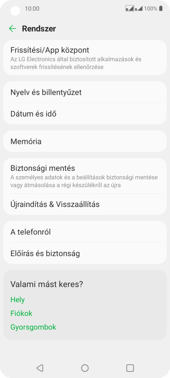Válaszd az Újraindítás & Visszaállítás lehetőséget.