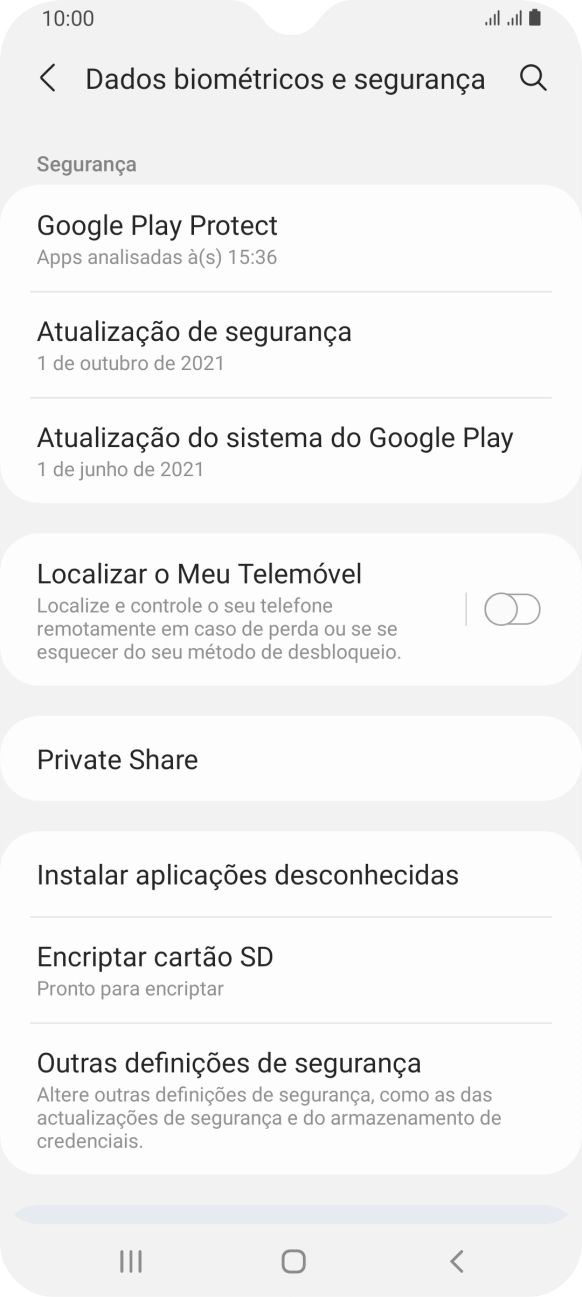 Prima Outras definições de segurança.