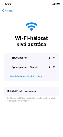 Válaszd ki a kívánt Wi-Fi hálózatot.