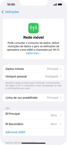 Para voltar ao ecrã inicial, deslize o dedo de baixo para cima a partir da base do ecrã.