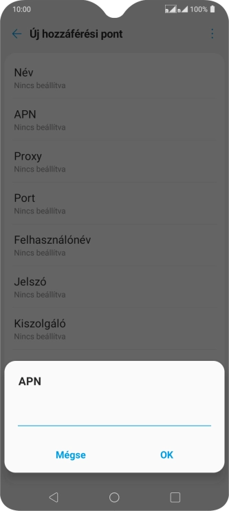Amennyiben előfizetésed van, írd be azt, hogy mms.vodafone.net, és válaszd az OK lehetőséget.