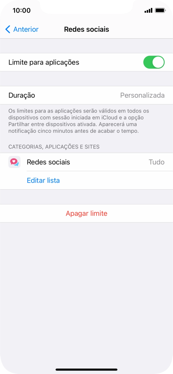 Prima Apagar limite.