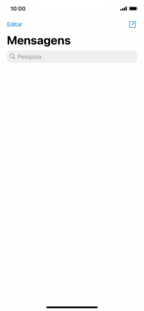 Prima o ícone de nova mensagem.