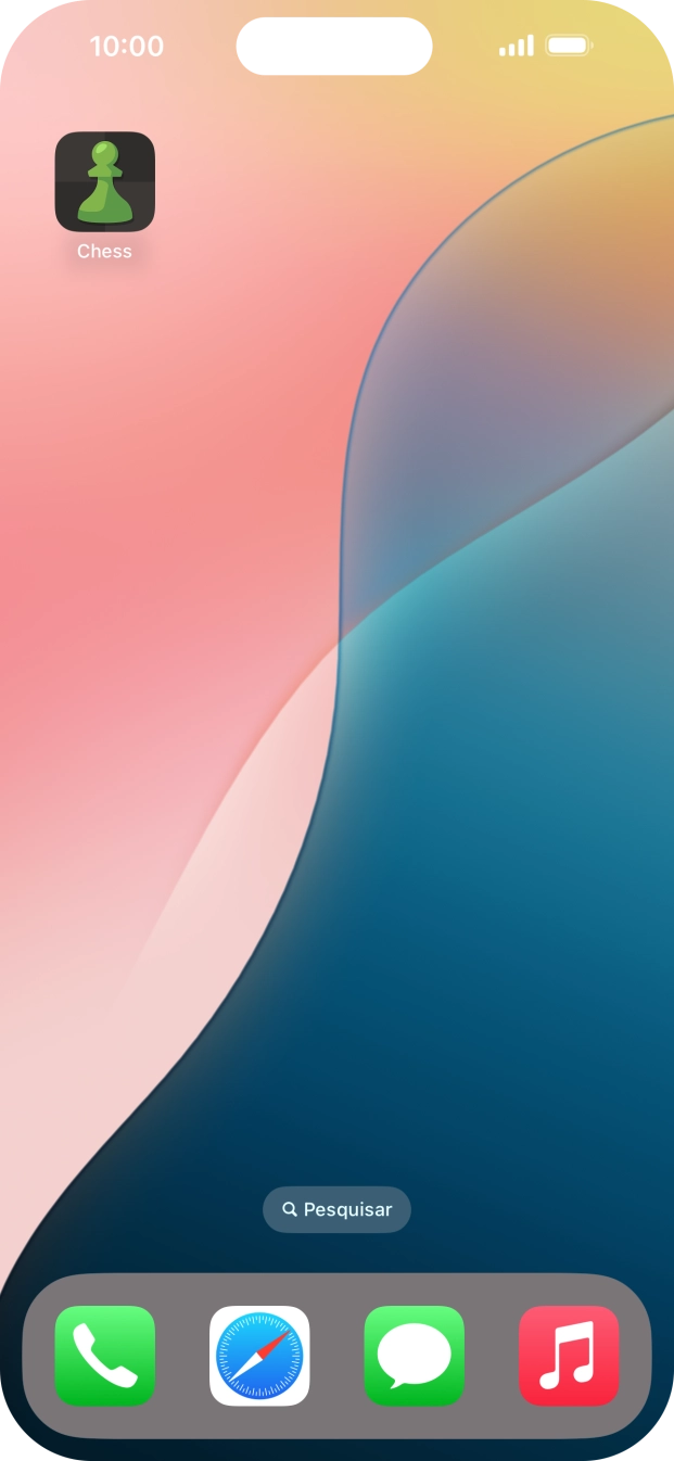 Mantenha premida por um momento a app pretendida.