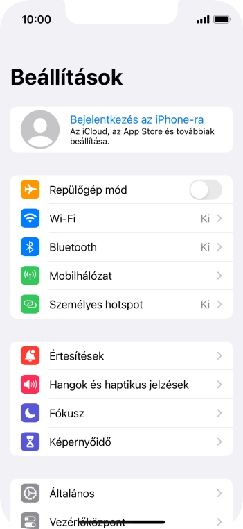Válaszd a Bejelentkezés az iPhone-ra lehetőséget.