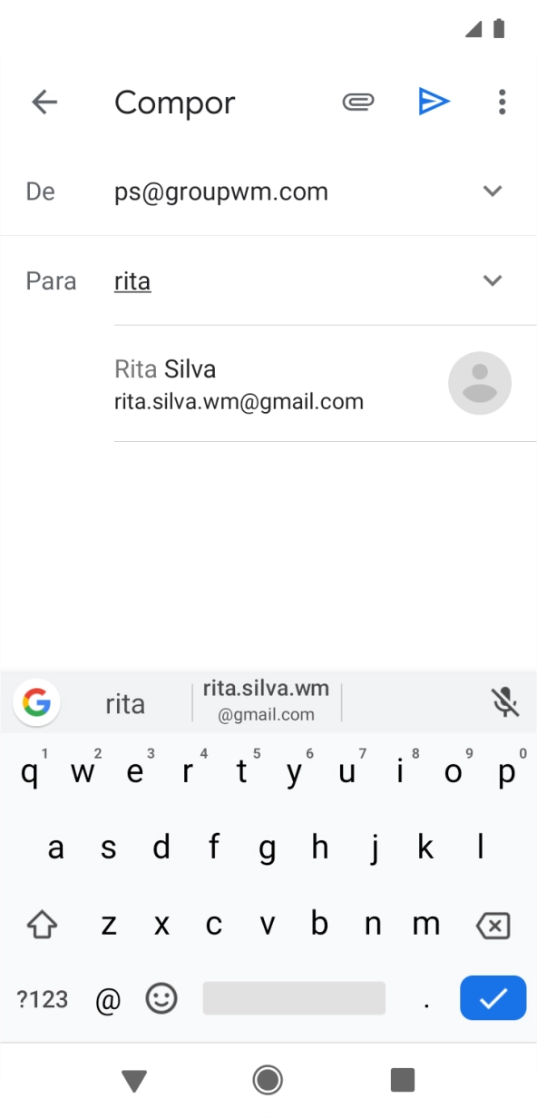 Prima o contacto pretendido.