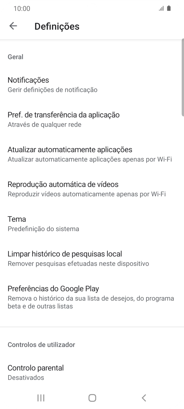 Prima Atualizar automaticamente aplicações.
