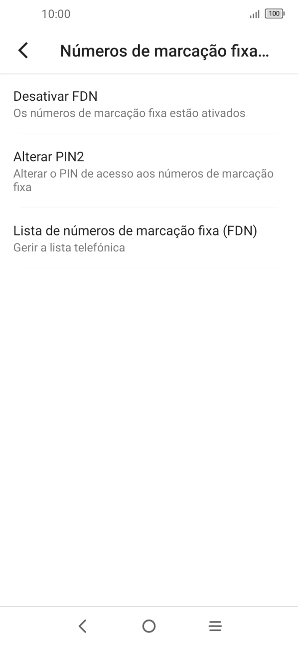 Prima Desactivar FDN.