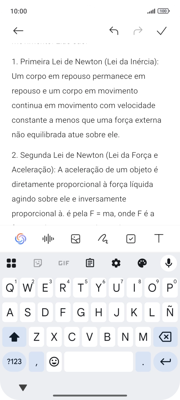 Prima o ícone de AI.