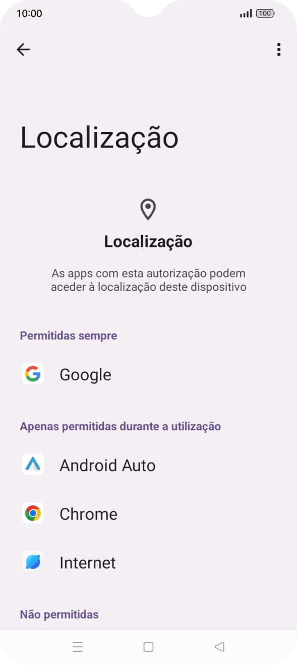 Prima a app pretendida.