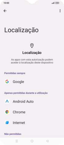 Prima a app pretendida.