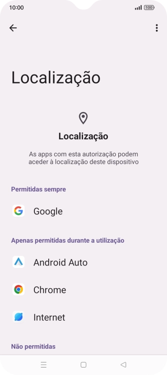 Prima a app pretendida.