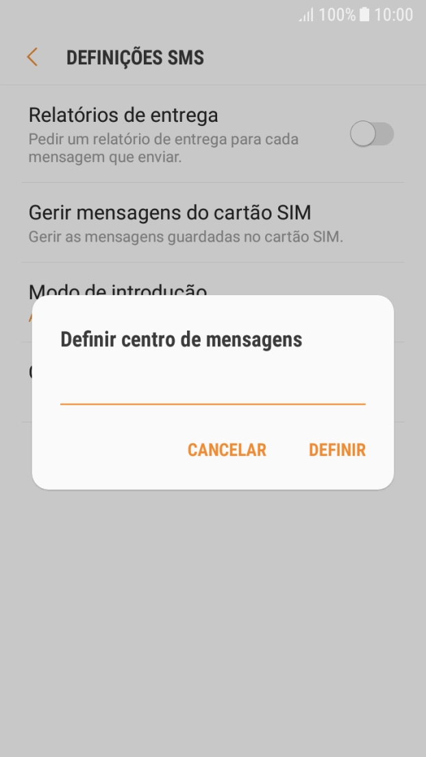 Introduza +351911616161 e prima DEFINIR.