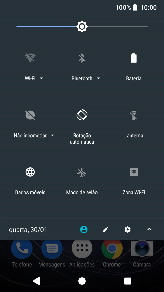 Prima Dados móveis para ativar ou desativar a função.