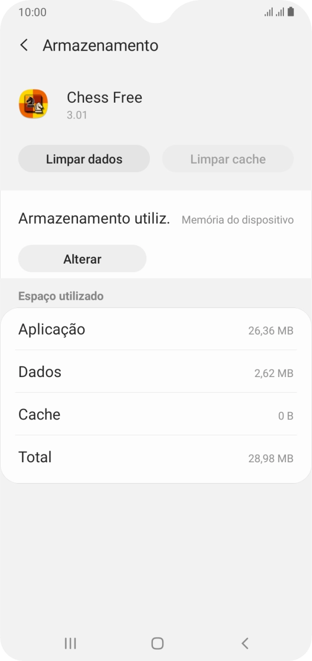 Prima a tecla de início para terminar e voltar ao ecrã inicial.