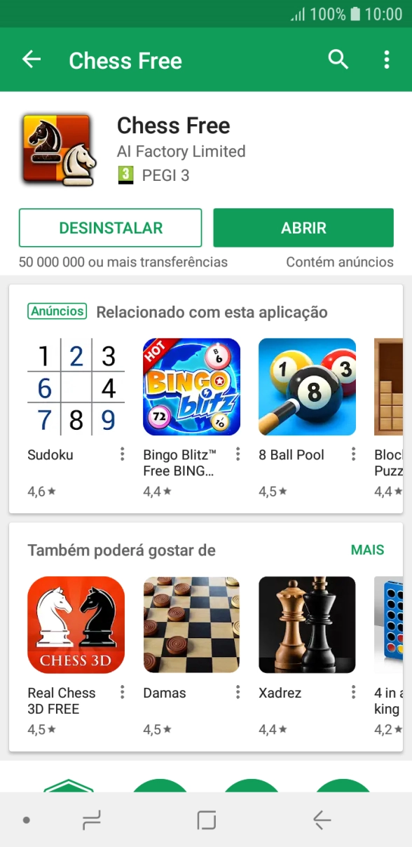 Prima a tecla de início para terminar e voltar ao ecrã inicial.