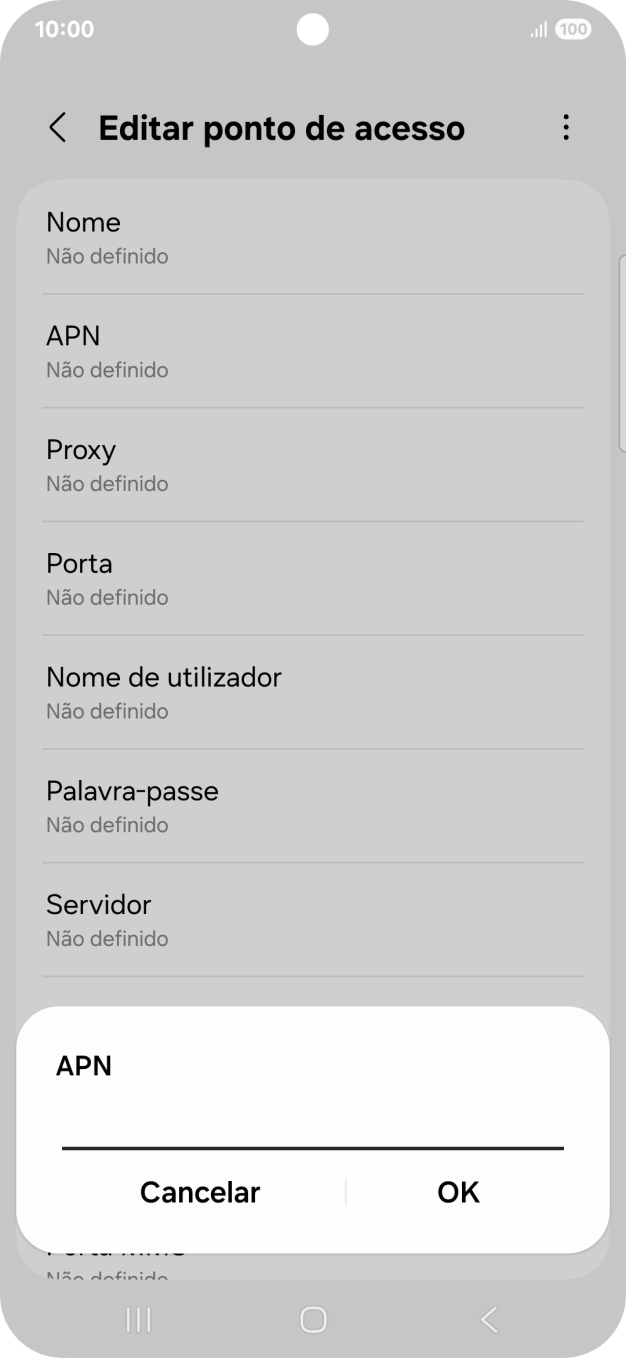 Introduza net2.vodafone.pt e prima OK.