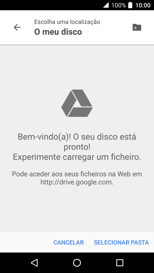 Prima o ícone de nova pasta.