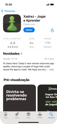Prima Obter e siga as indicações no ecrã para instalar a app.