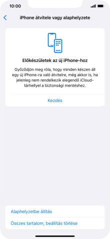 Válaszd az Alaphelyzetbe állítás lehetőséget.
