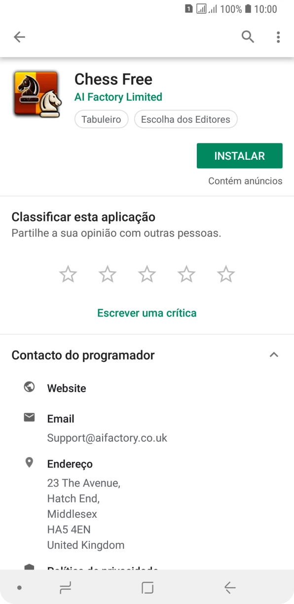 Prima a tecla de início para terminar e voltar ao ecrã inicial.