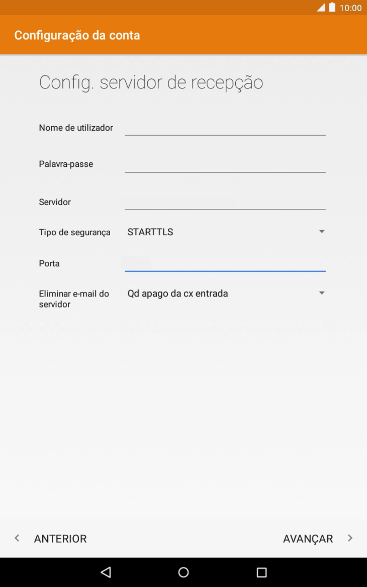 Prima a lista suspensa junto a 