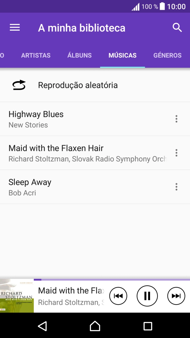 Prima o título da música.