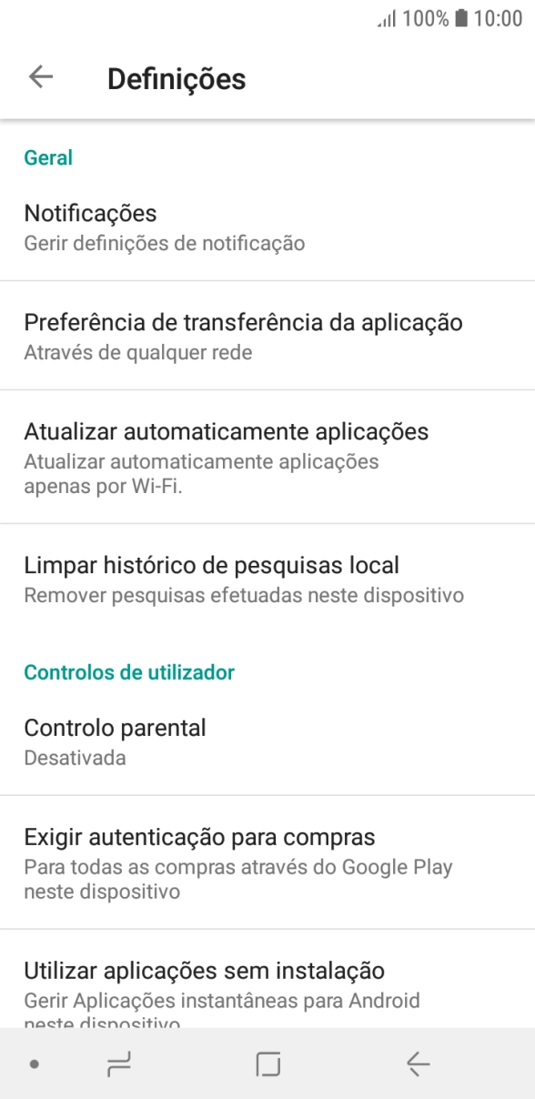 Prima Atualizar automaticamente aplicações.