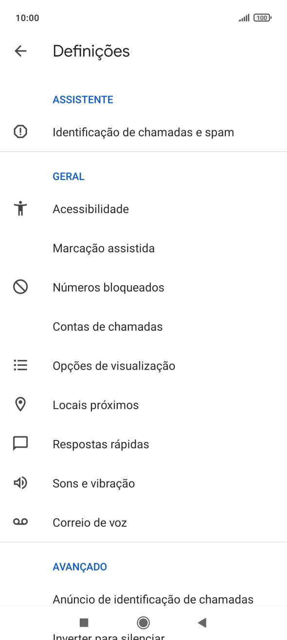 Prima Contas de chamadas.