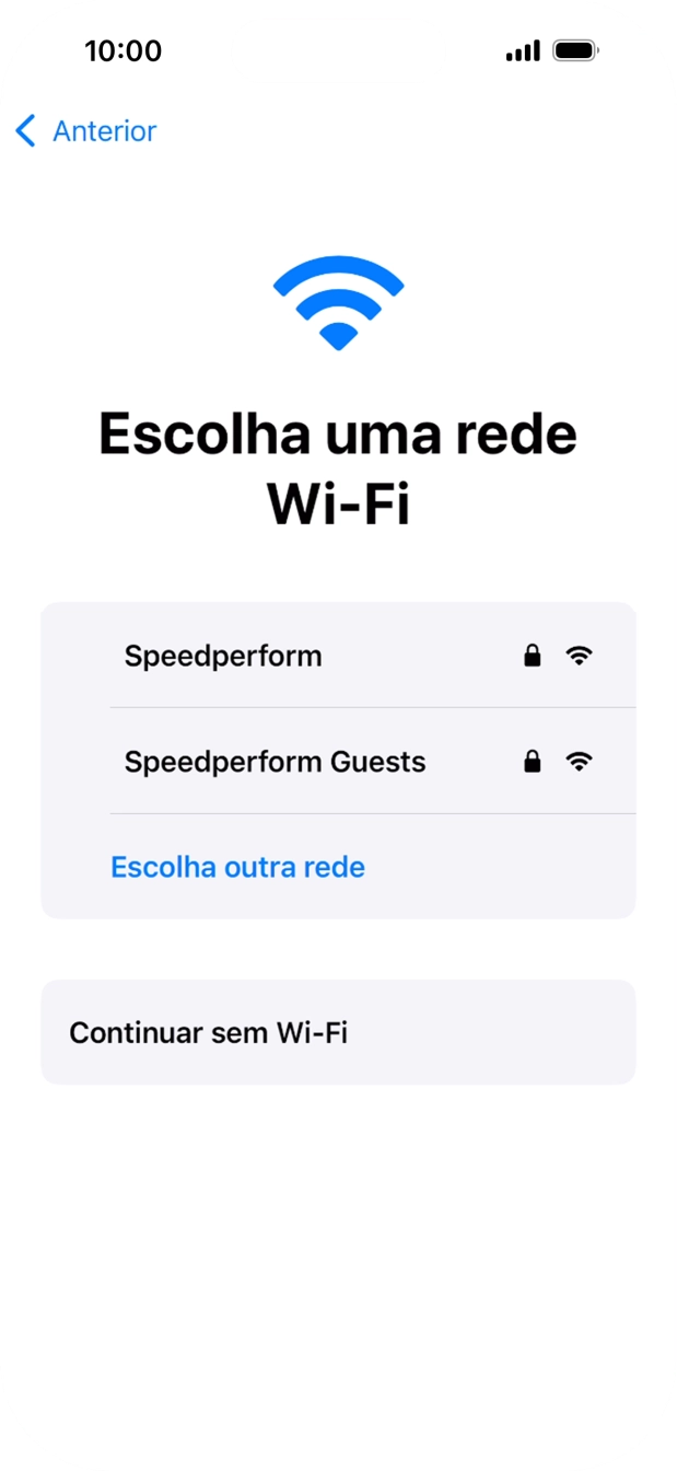 Prima a rede Wi-Fi pretendida.