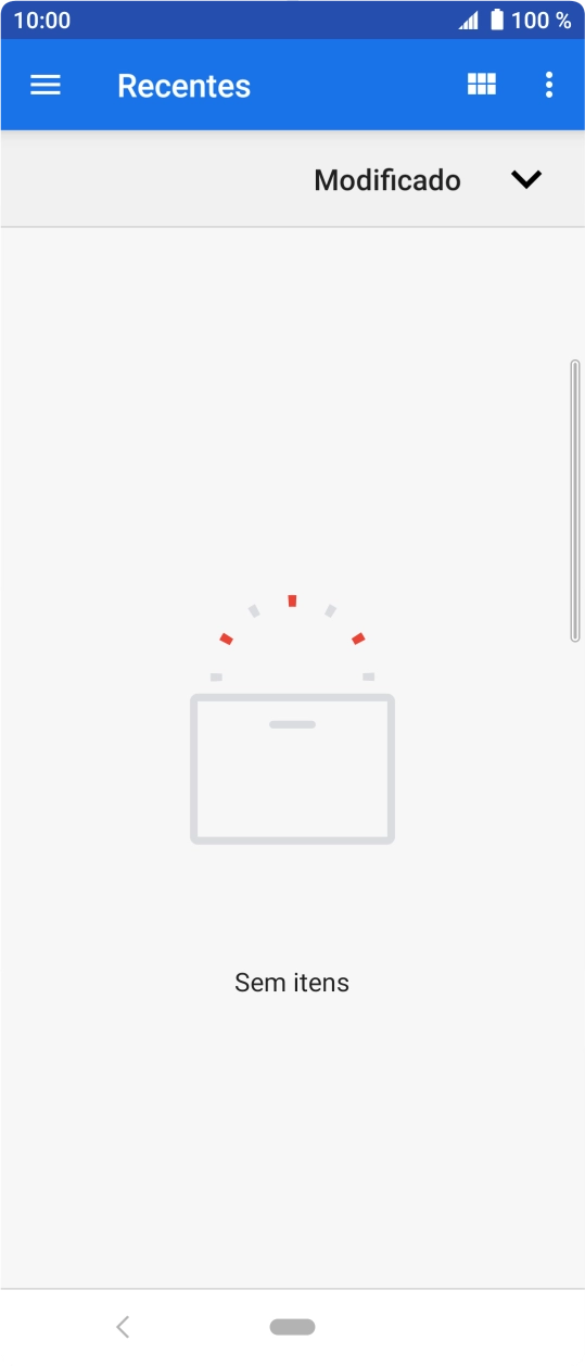 Deslize o dedo sobre o ecrã da esquerda para a direita e vá até à pasta pretendida.