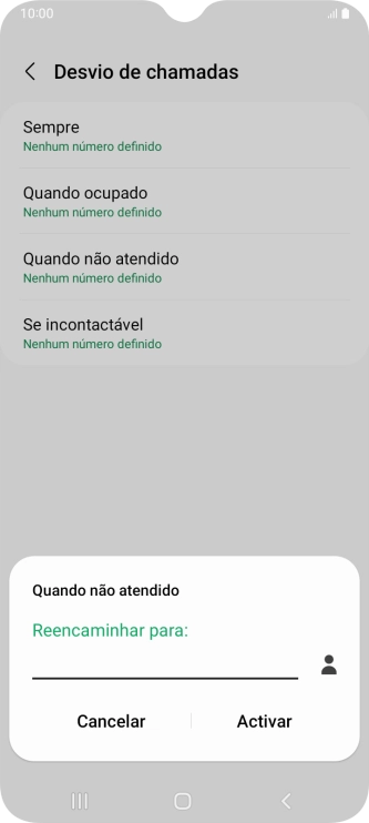 Introduza 123 e prima Activar.