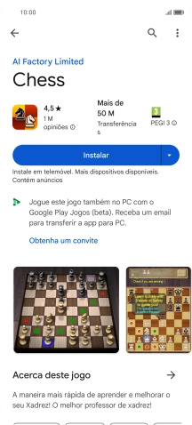 Prima Instalar e siga as indicações no ecrã para instalar a app.