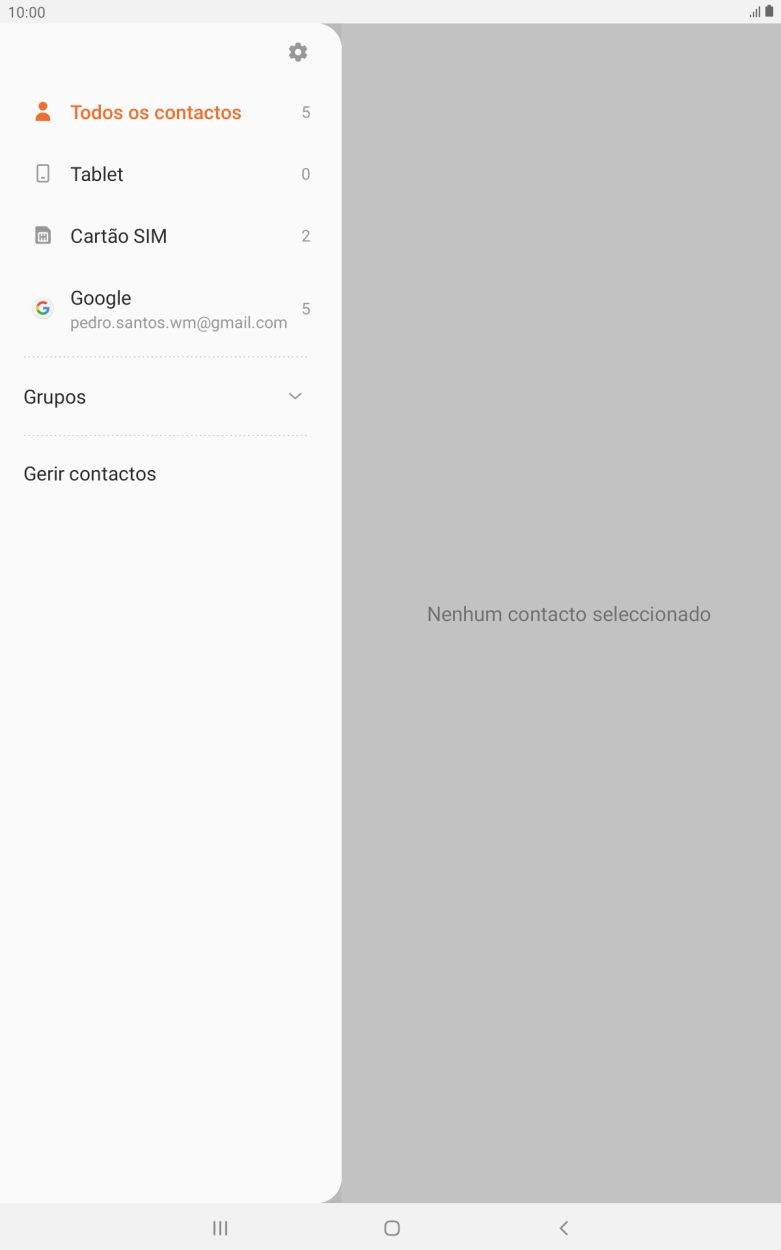 Prima Gerir contactos.