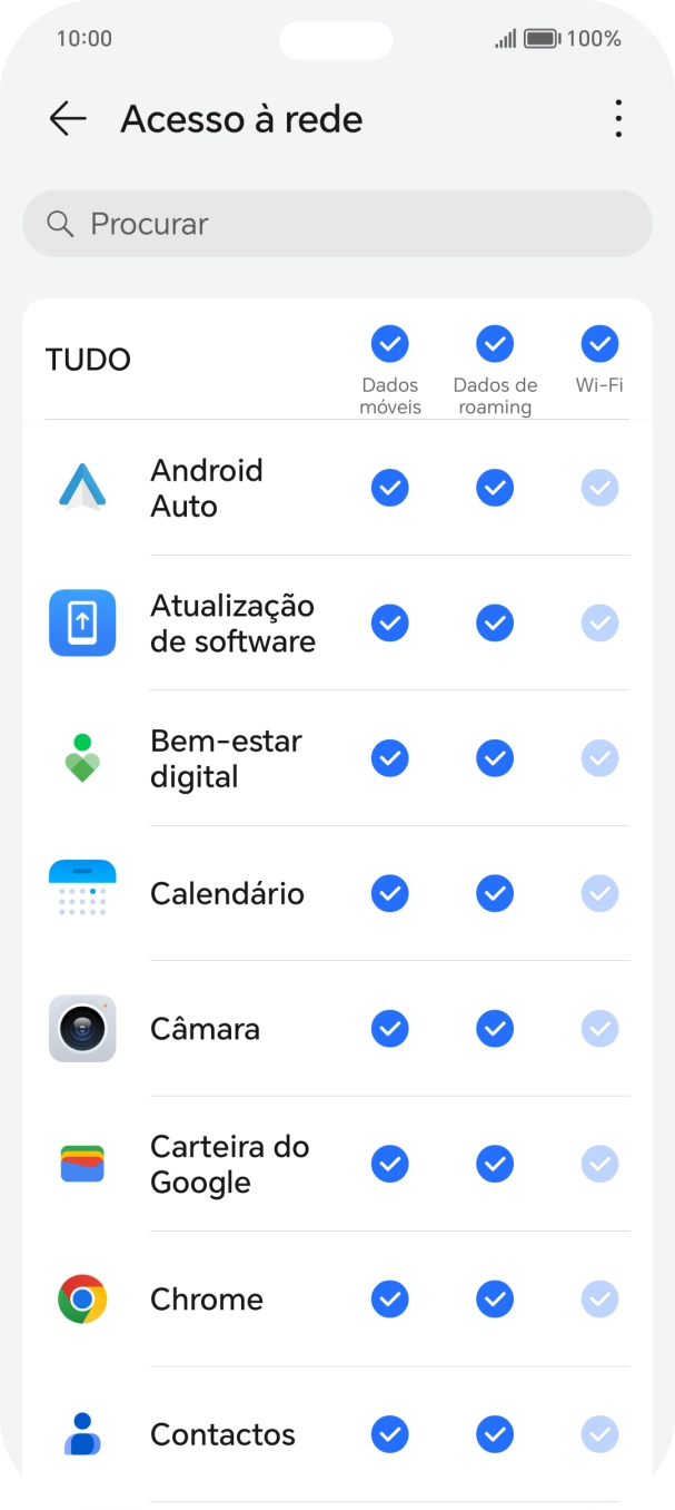 Prima o campo junto ao nome da aplicação na coluna 