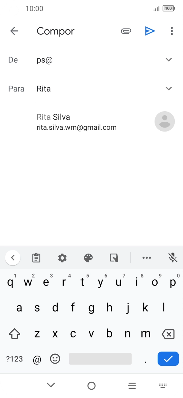 Prima o contacto pretendido.