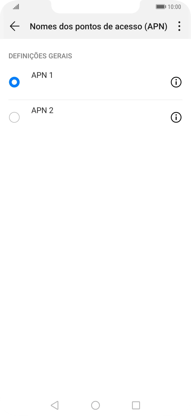 Prima o campo junto à ligação de dados para a ativar.