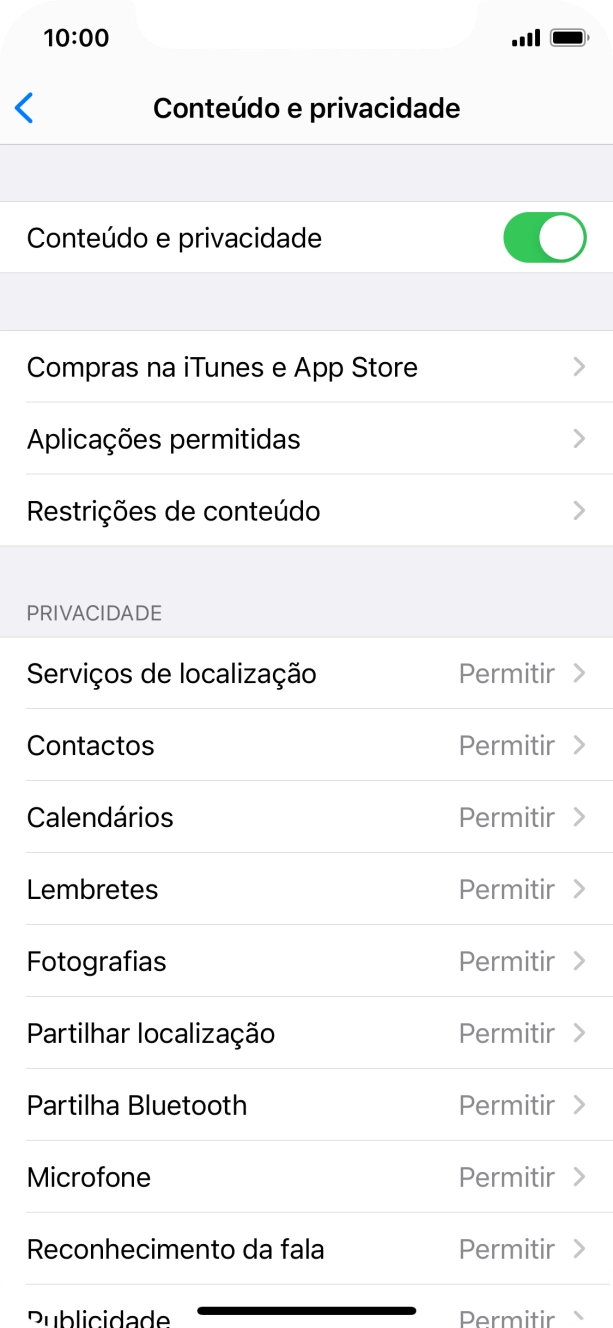 Prima a seta para a esquerda.