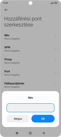 Írd be azt, hogy One MMS, és válaszd az OK lehetőséget.
